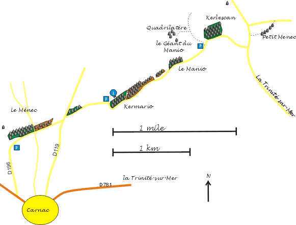 map of the alignments