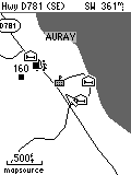 Garmin EMAP screen of the same area